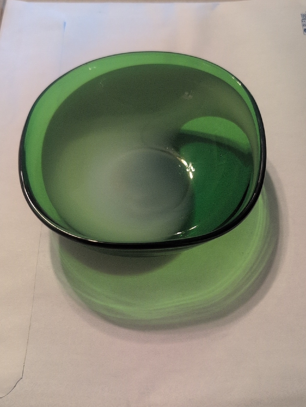 Emerald Green Art Glass Bowl - Decorative Home Accent